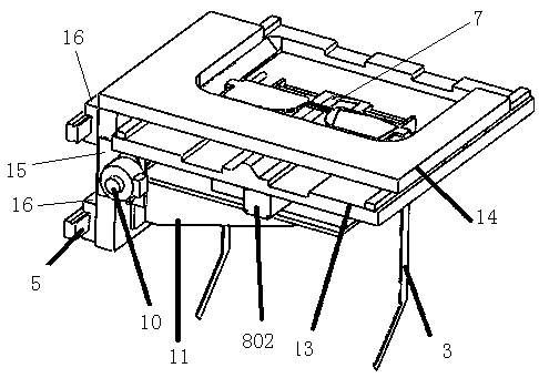 Glasses parameter automatic detection device with laterally-arranged middle separation mechanism