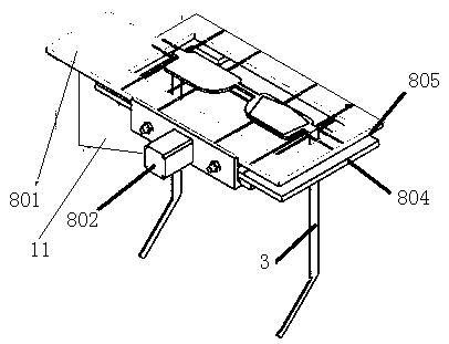 Glasses parameter automatic detection device with laterally-arranged middle separation mechanism