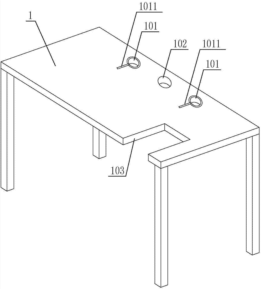 Office desk with lifting desk board and hand guard board