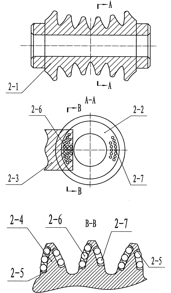 Bearing type precise ball cambered surface envelope worm wheel spoke