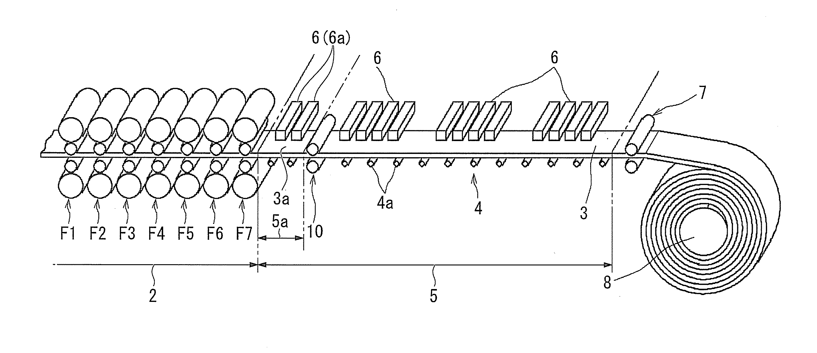 Cooling apparatus and cooling method for hot rolling