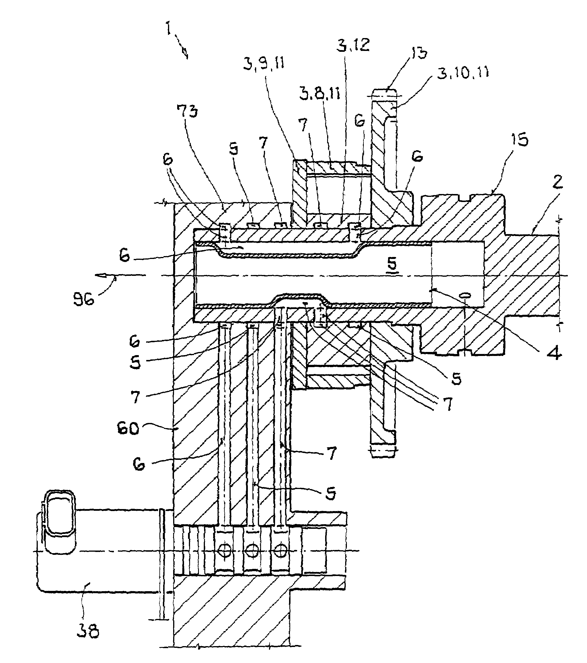 Camshaft adjuster for an internal combustion engine having hydraulic medium guides