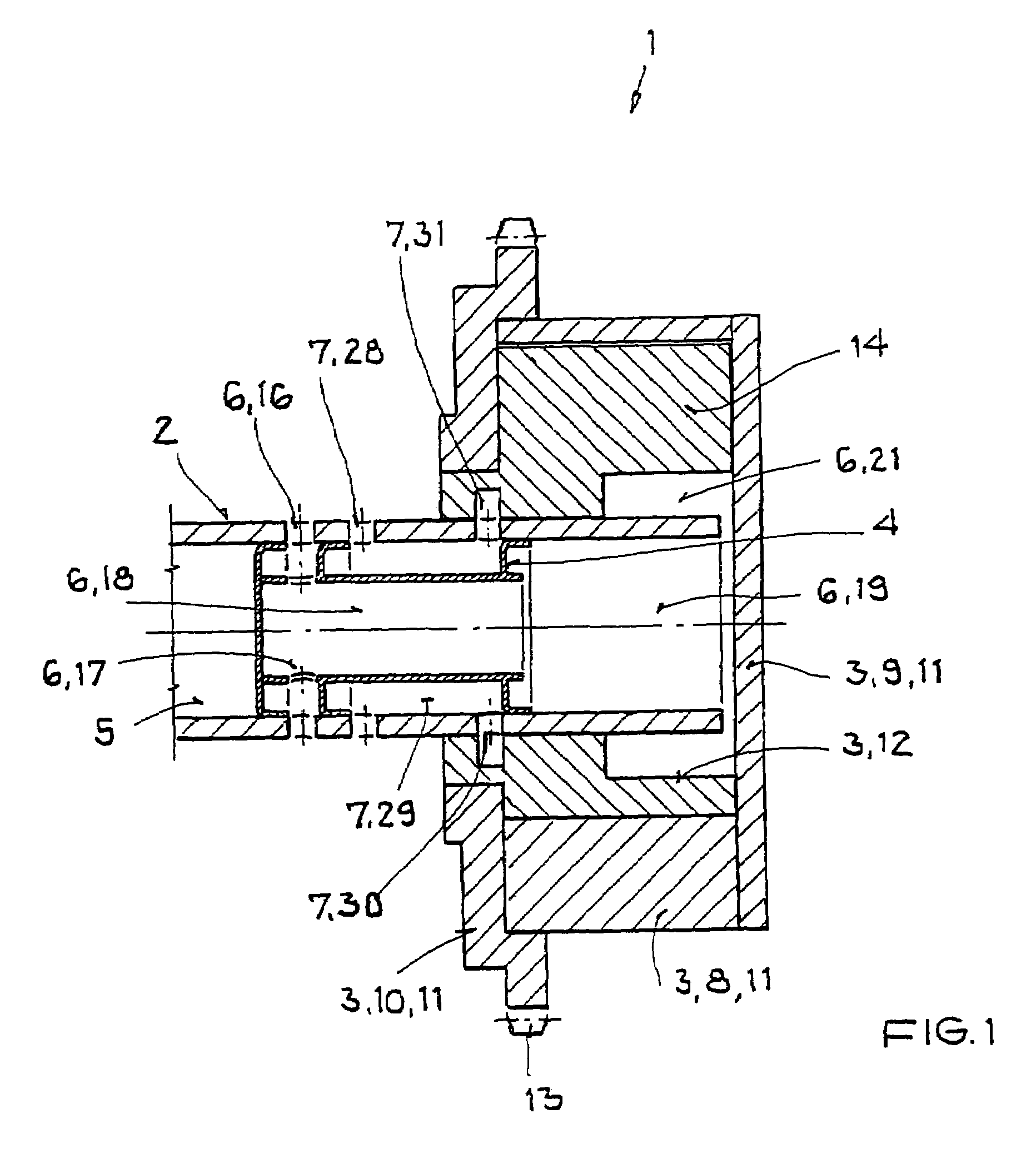 Camshaft adjuster for an internal combustion engine having hydraulic medium guides