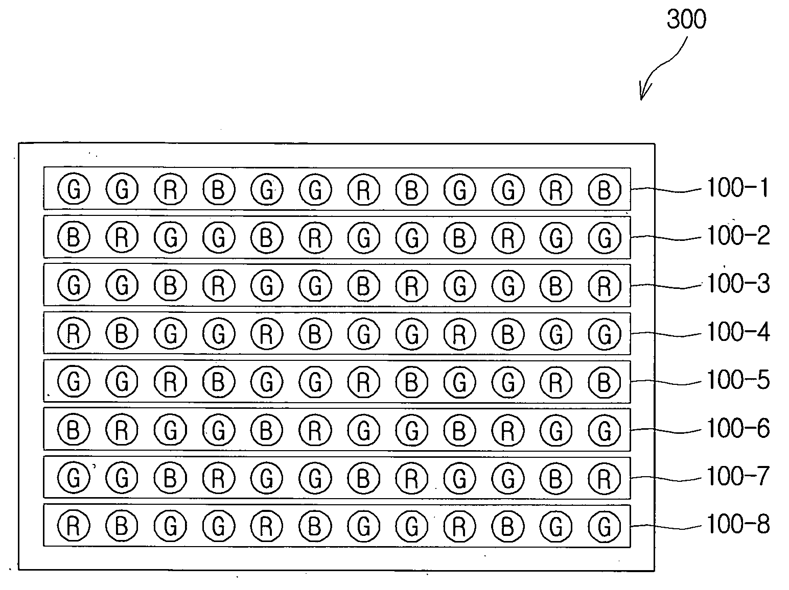 Array light source using led and backlight unit including the same