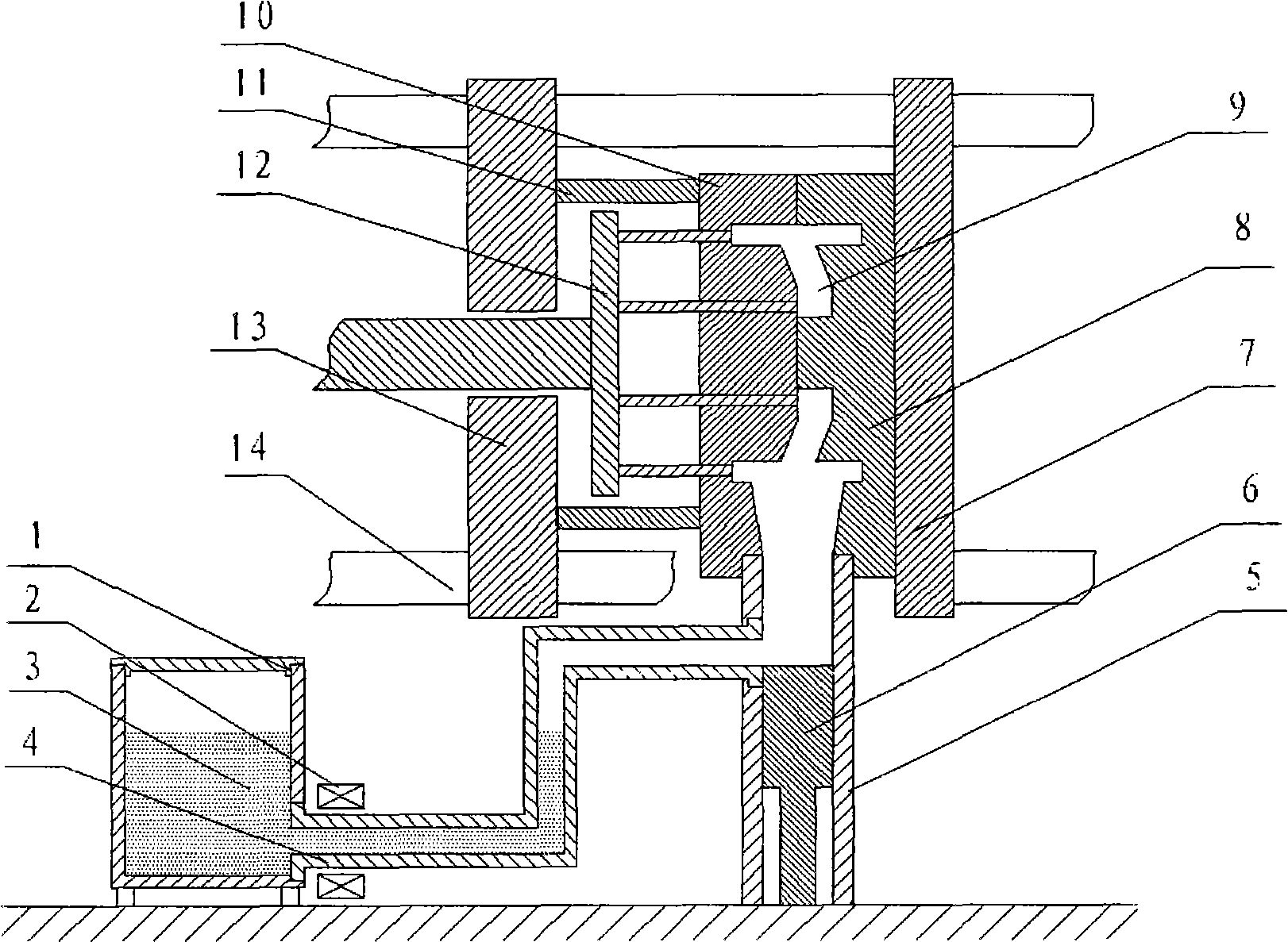 Method for indirect extrusion casting by utilizing filling of electromagnetic force and device thereof