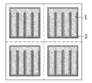 High-power COB-packaged LED structure and wafer-level manufacturing process thereof