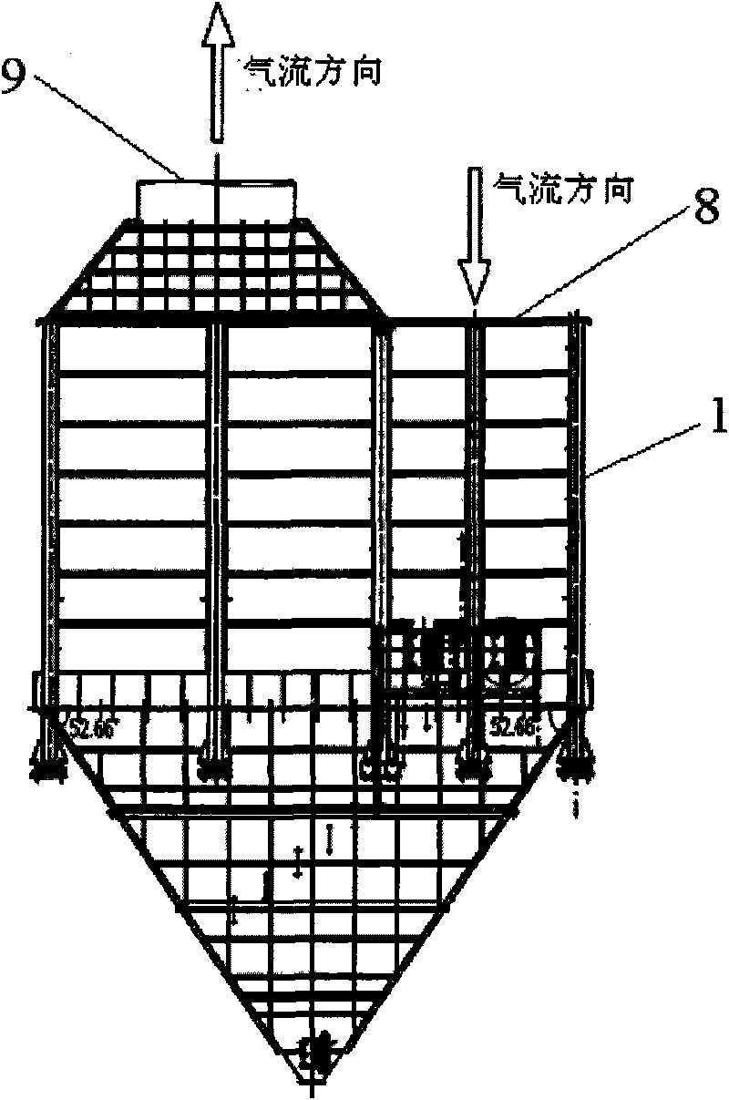Waste gas-dust separator for cement kiln head and waste gas-dust separation method thereof