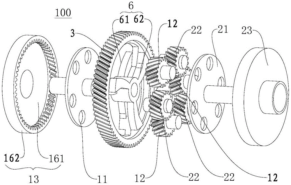 Differential, power transmission system and vehicle