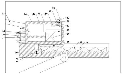 Efficient material transportation device used between ship and wharf