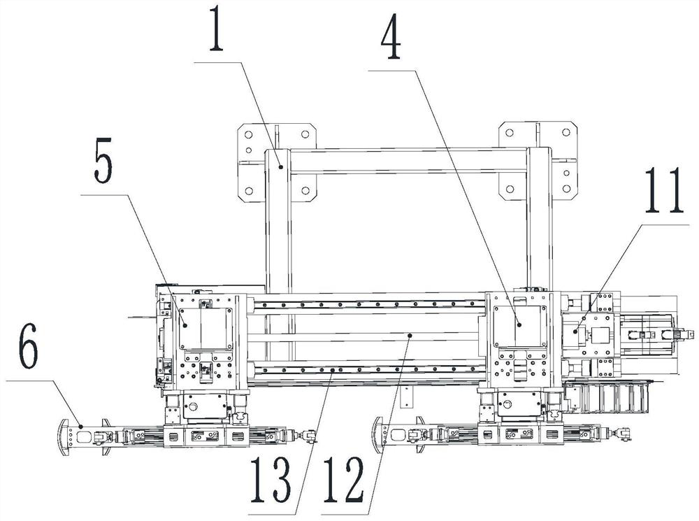 Automatic grabbing device for axle housing waste