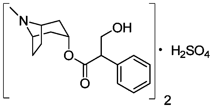 Preparation method of anticholinergic agent atropine sulphate