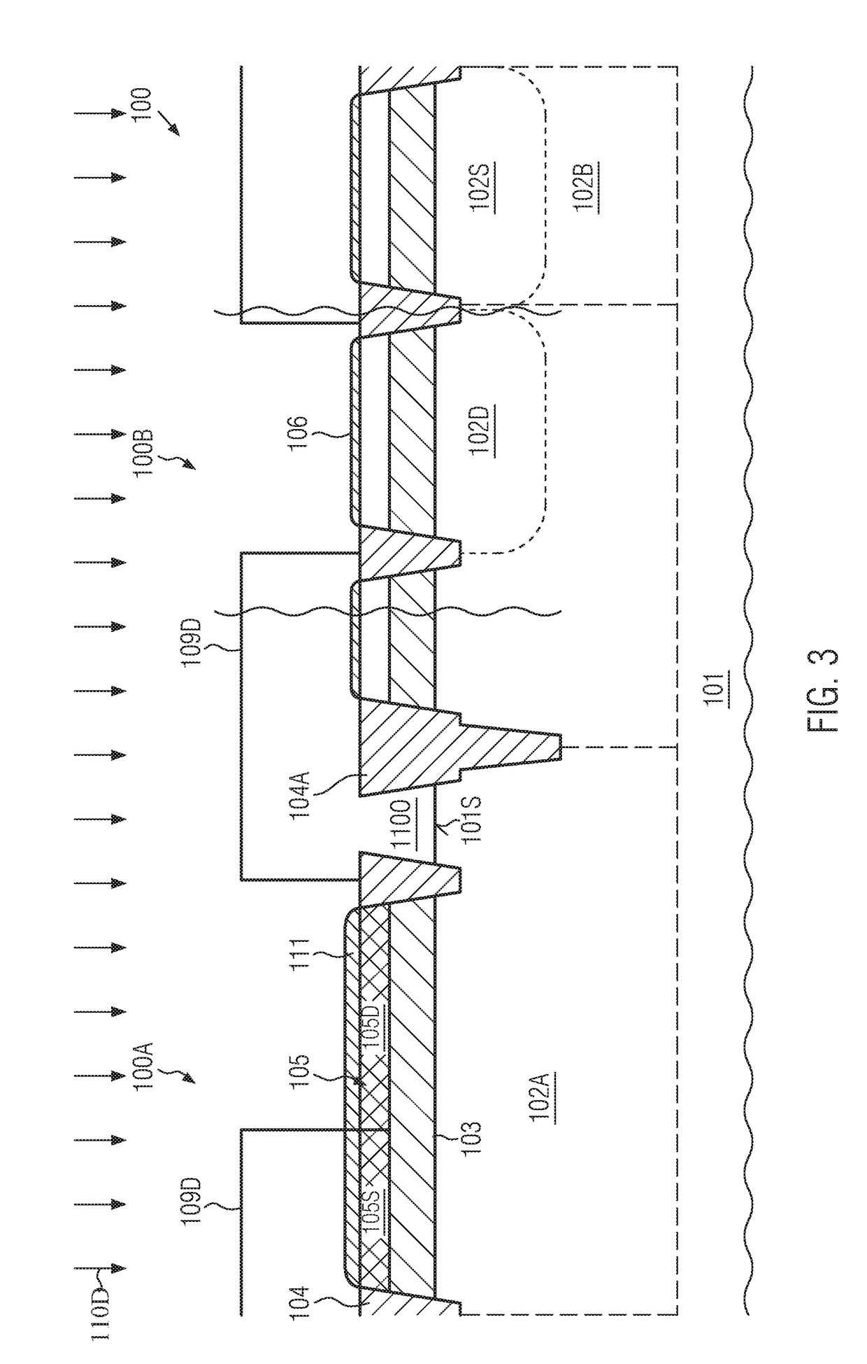 Laterally diffused field effect transistor in soi configuration