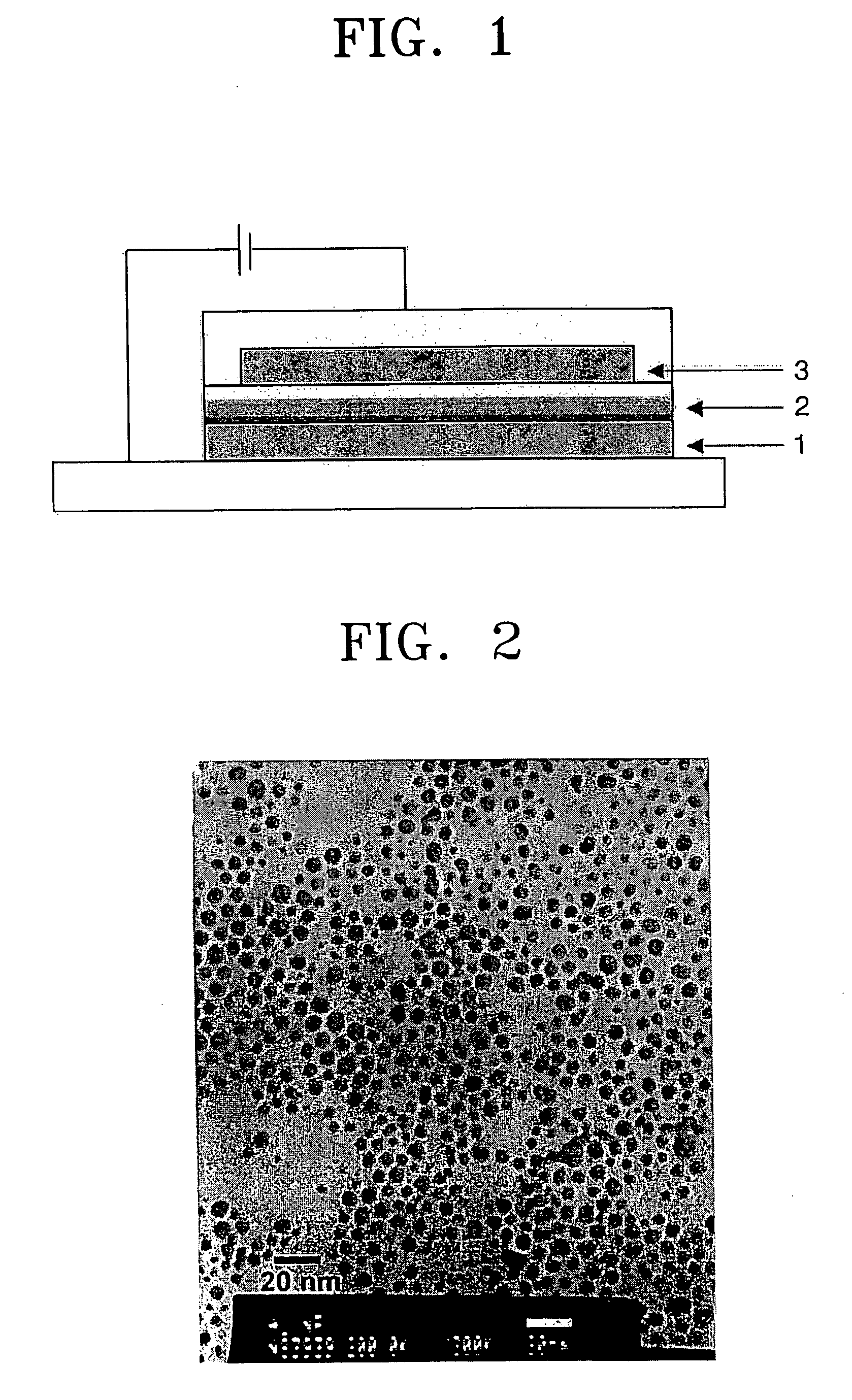 Electroluminescent device using metal nanoparticles
