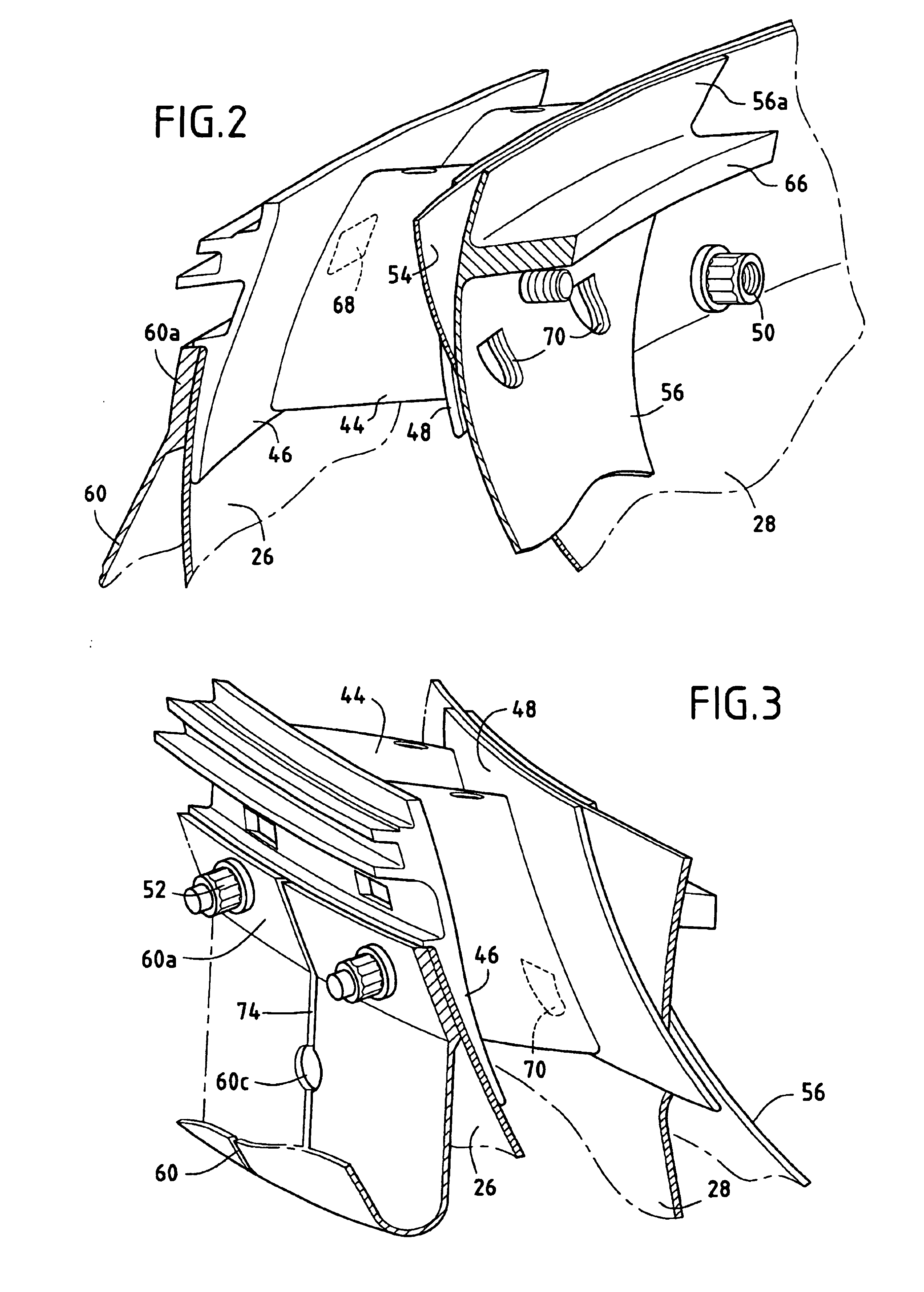 Mounting for a CMC combustion chamber of a turbomachine by means of flexible connecting sleeves