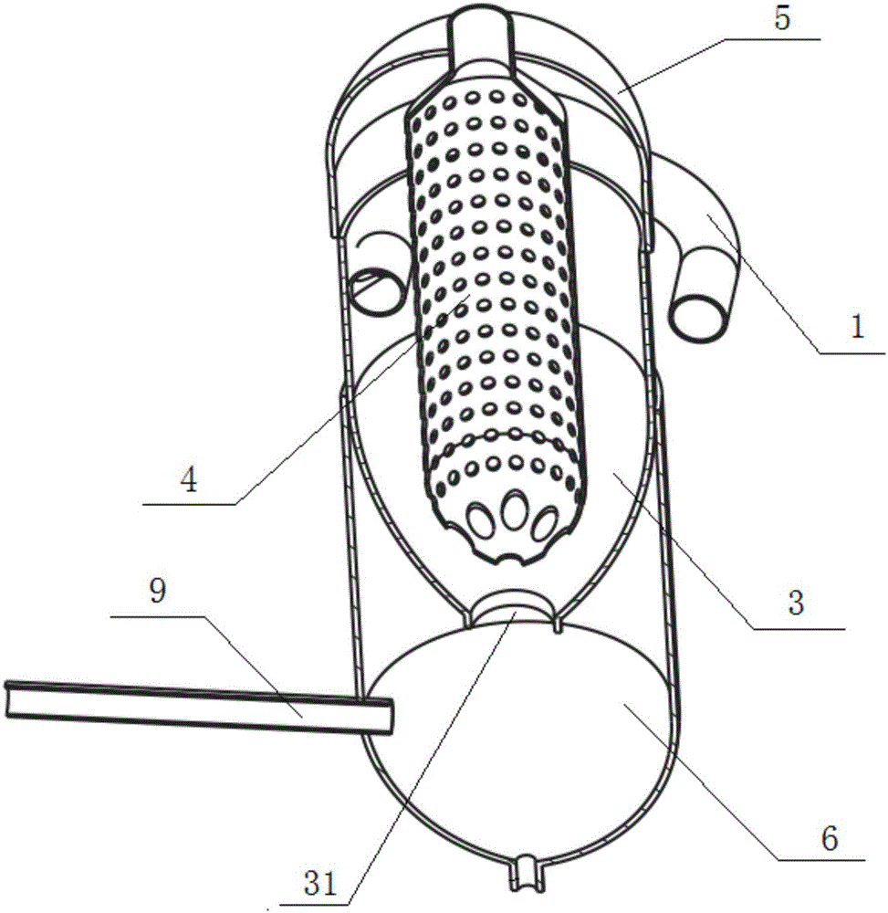 A gas-liquid separator with functions of oil return and liquid discharge