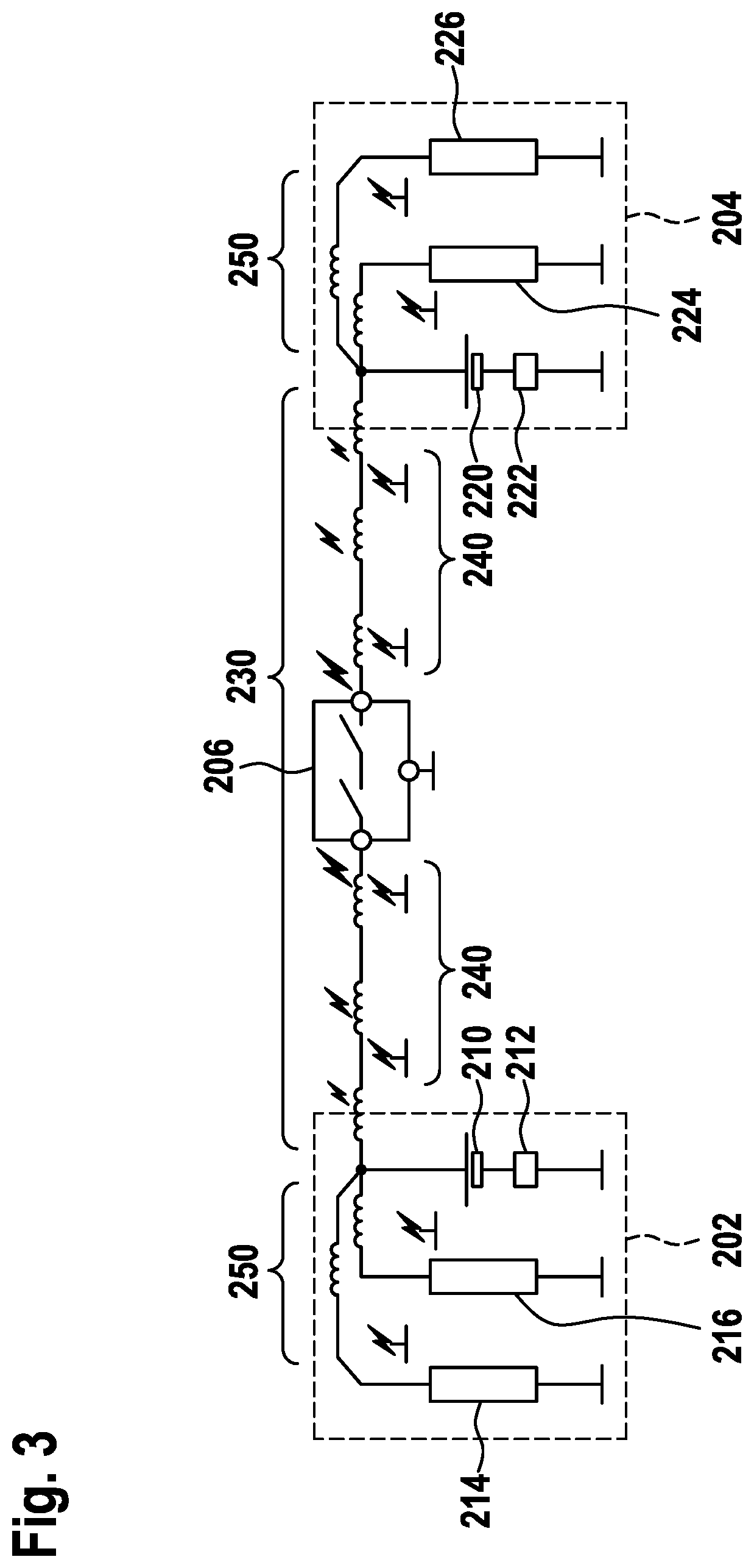 Battery terminal with a star-point connection switch configuration for a vehicle electrical system