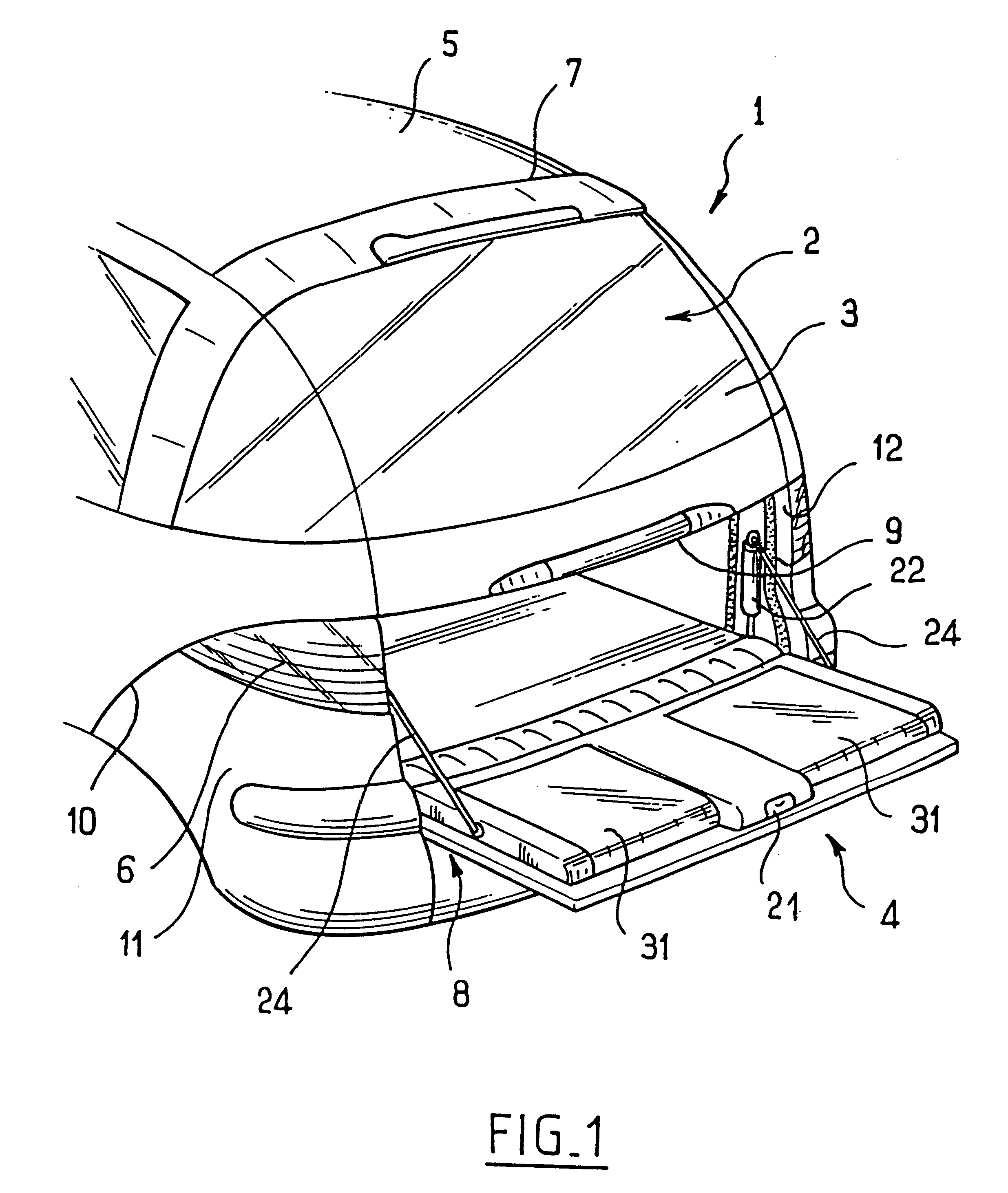 Motor vehicle tailgate mounted to pivot about a horizontal axis in the vicinity of its bottom edge