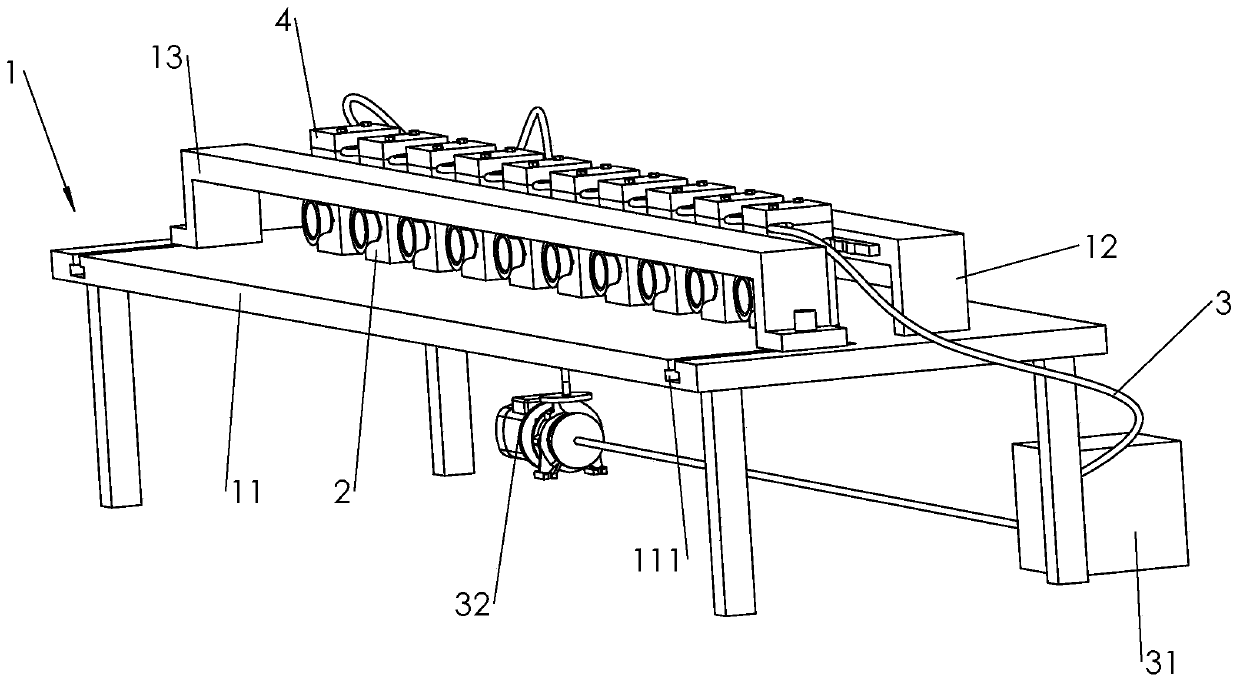 A poy wire cooling device and cooling process thereof