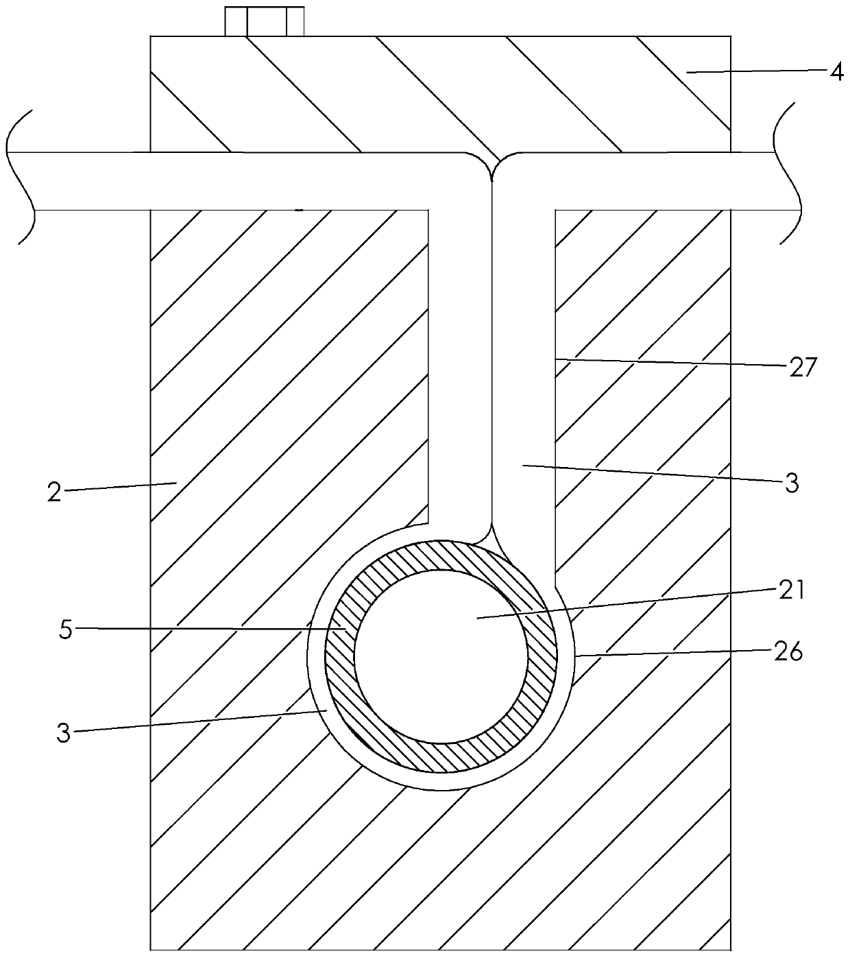 A poy wire cooling device and cooling process thereof