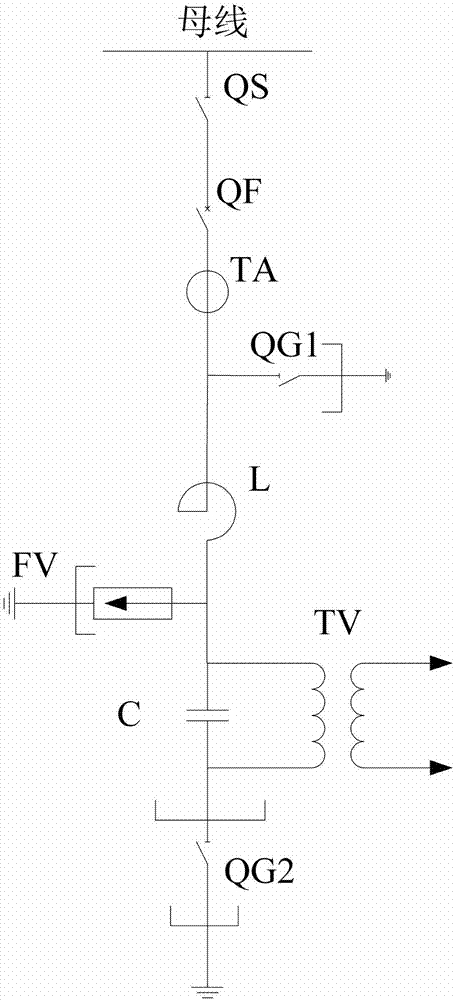 Power capacitor operation state monitoring method based on voltage comparison