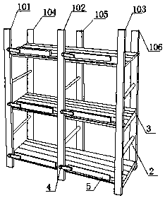 Safe and firm storage rack used for motor train