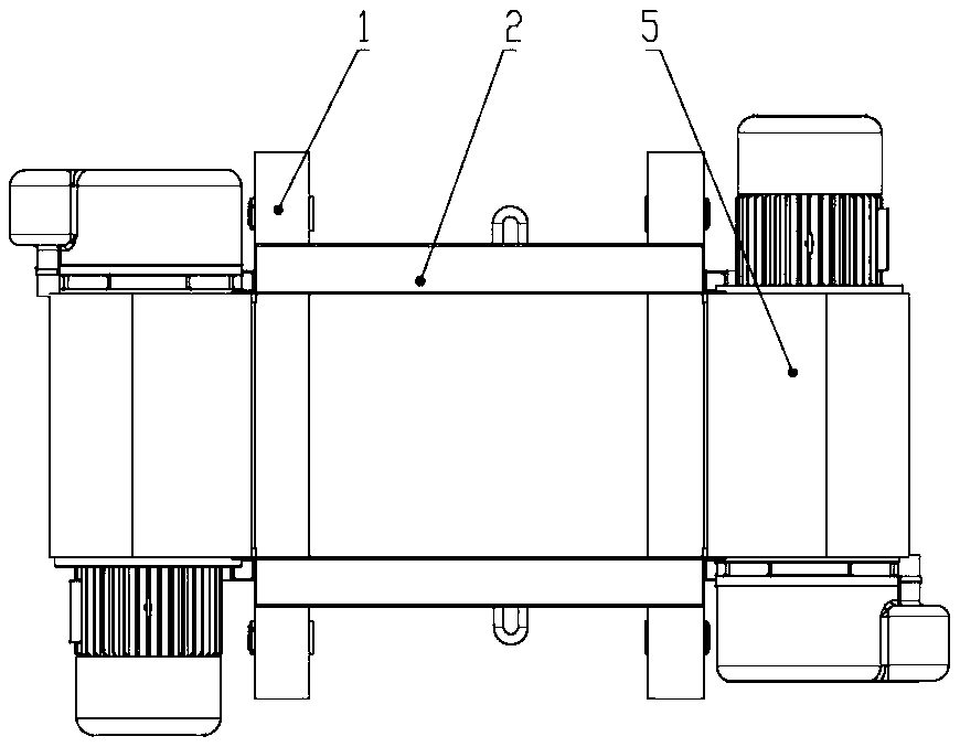 Encircled single-beam operation crane carriage and application method