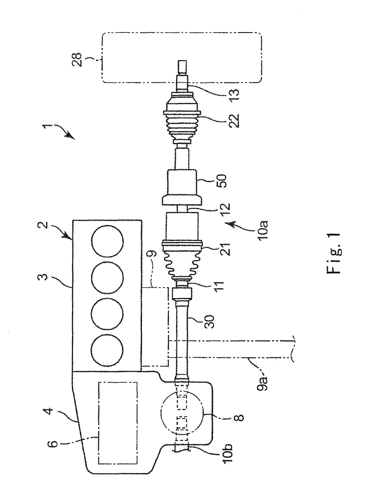 Power transfer structure of vehicle