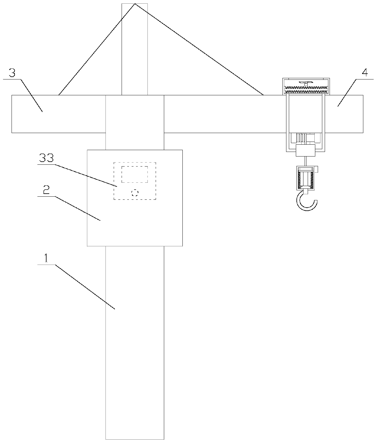 A safe hoisting device with anti-freezing function for building construction