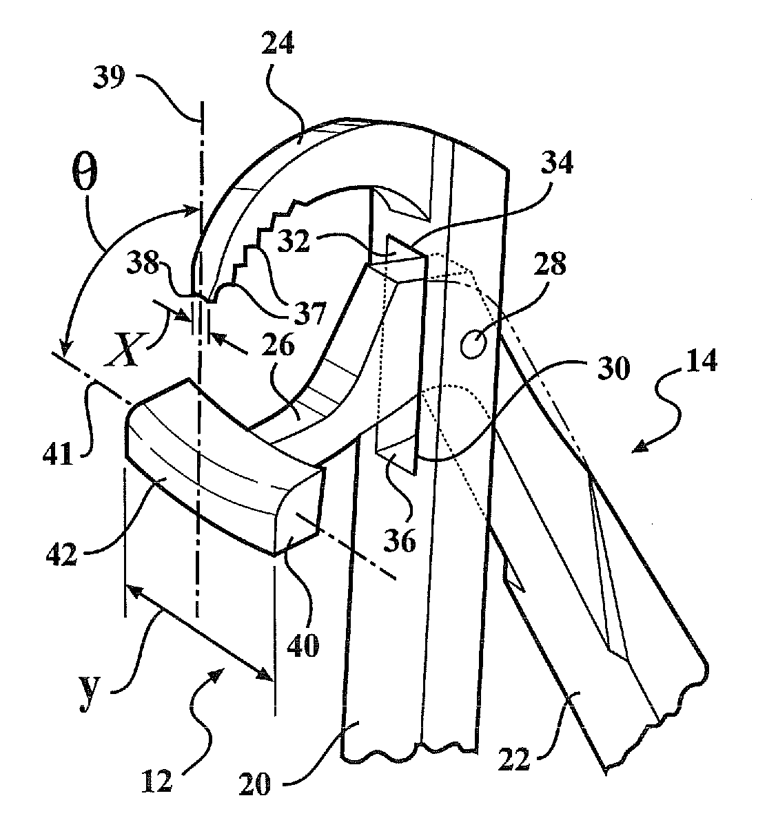 Dental plier design with offsetting jaw and pad elements for assisting in removing upper and lower teeth utilizing the dental plier design