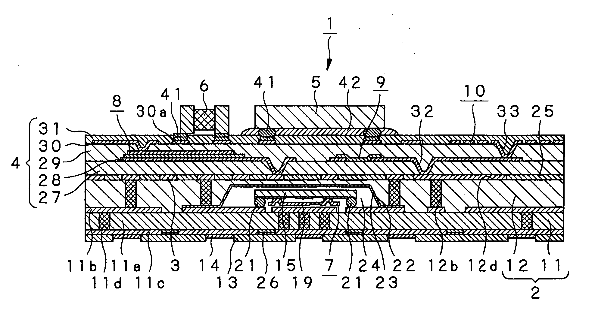 Modular board device, high frequency module, and method of manufacturing the same