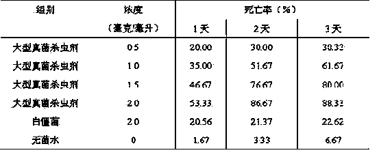 Macro fungi insecticide for preventing and controlling aromia bungii