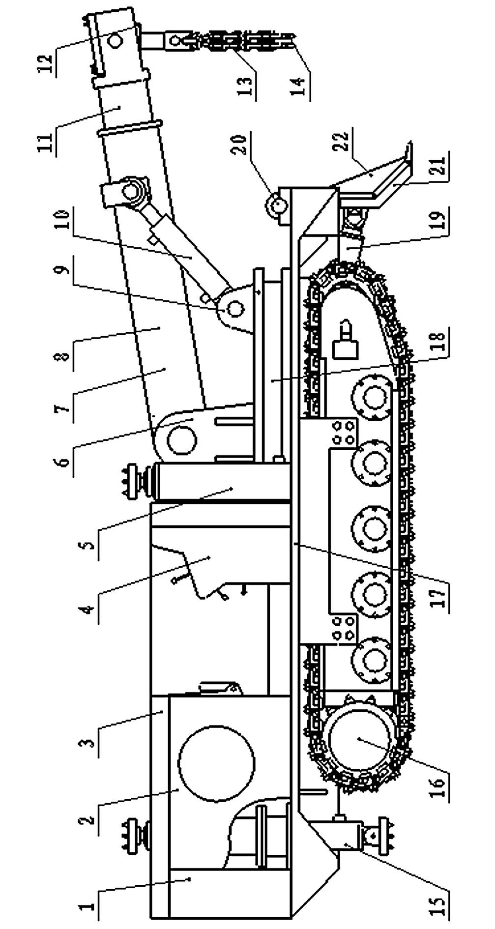 Multifunctional middle trough assembling and disassembling machine