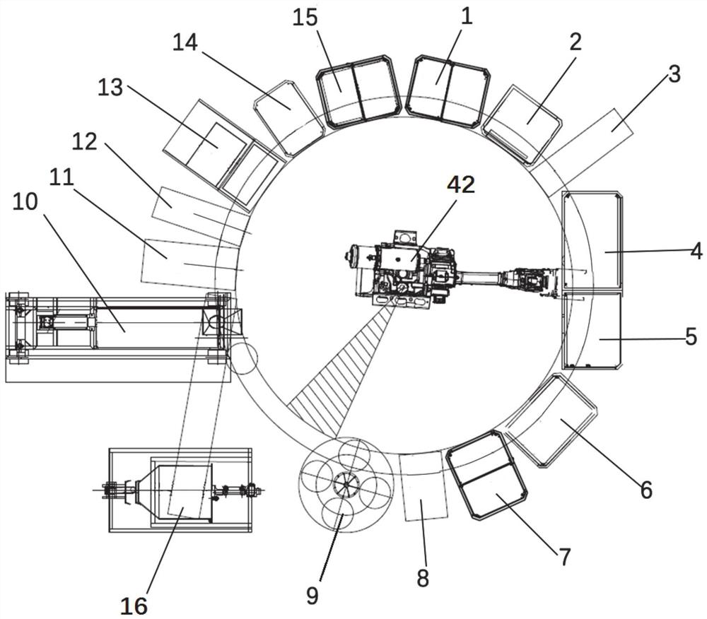 Robot comprehensive sampling and preparation system and method in metallurgical industry