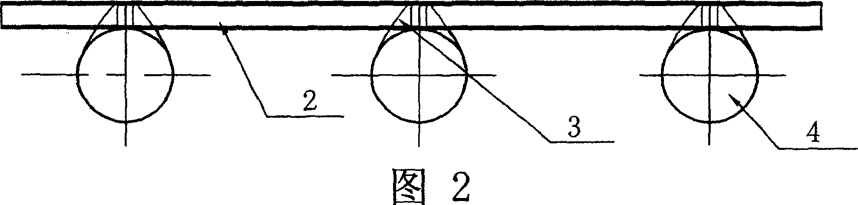 Floating pipe type falling water noise reducing support frame