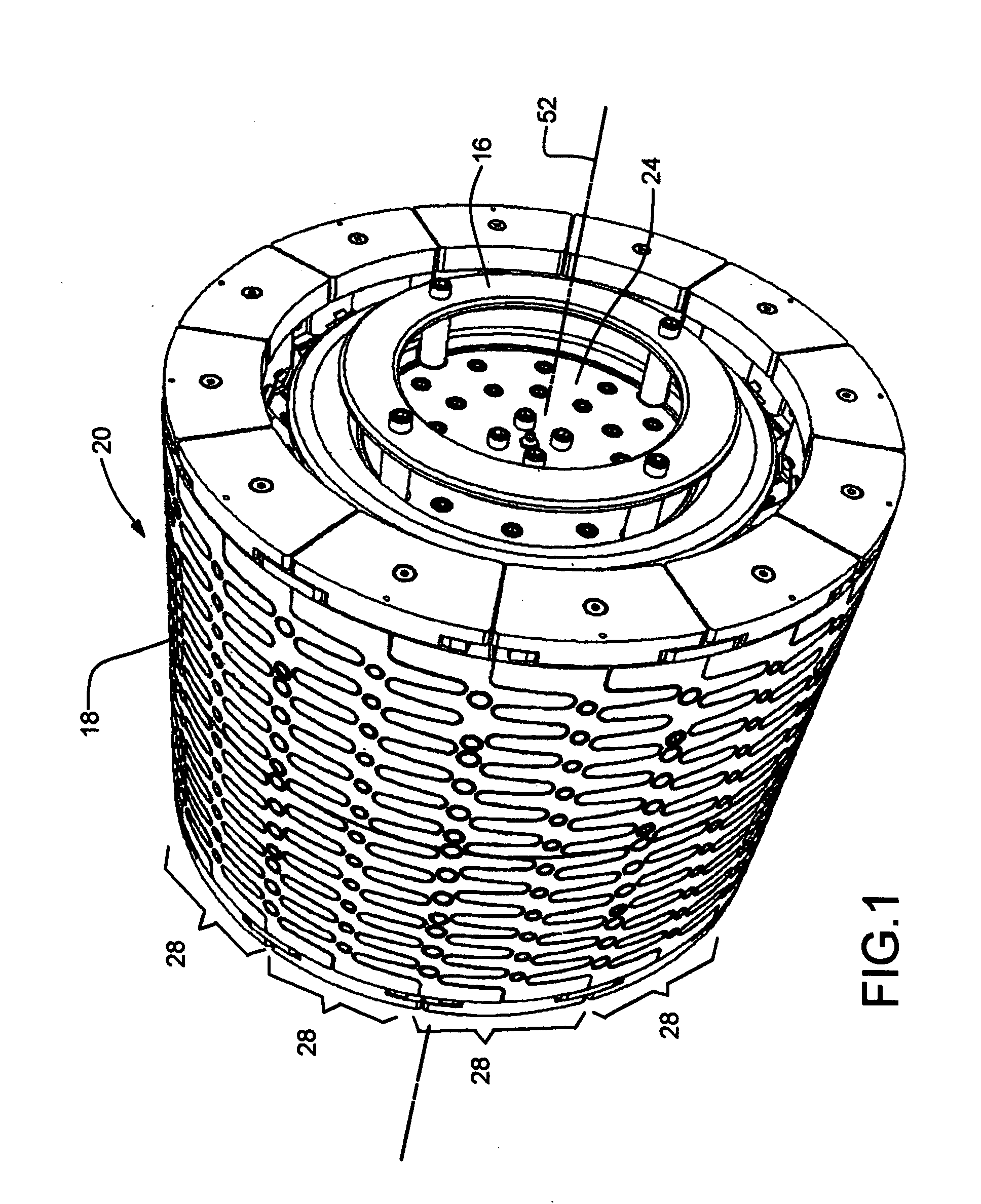 Transfer ring or drum apparatus having adjustable circumference