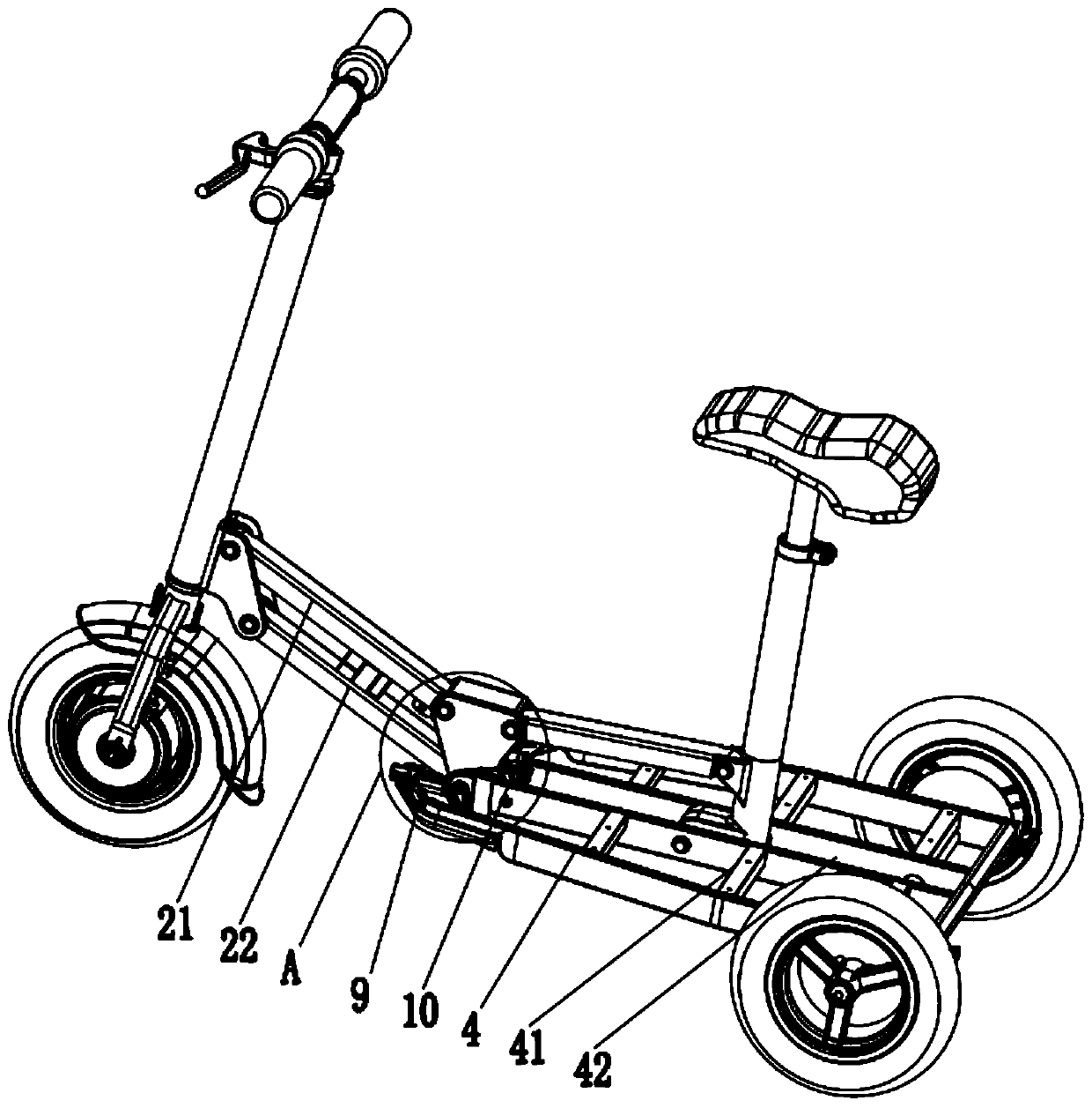 electric folding tricycle