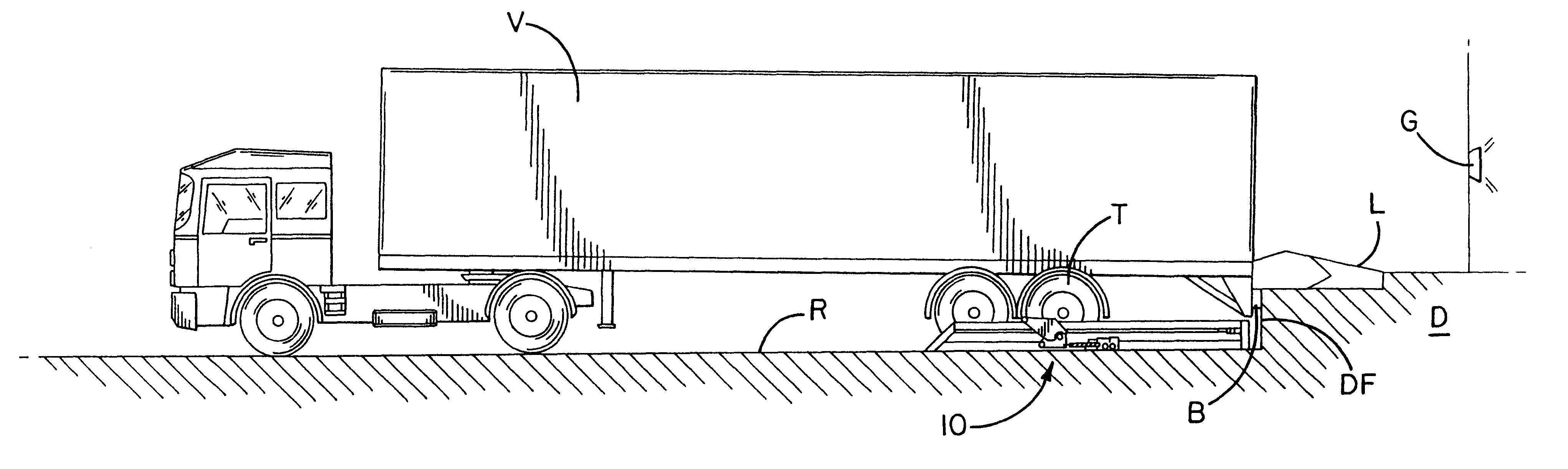 Wheel-activated vehicle restraint system