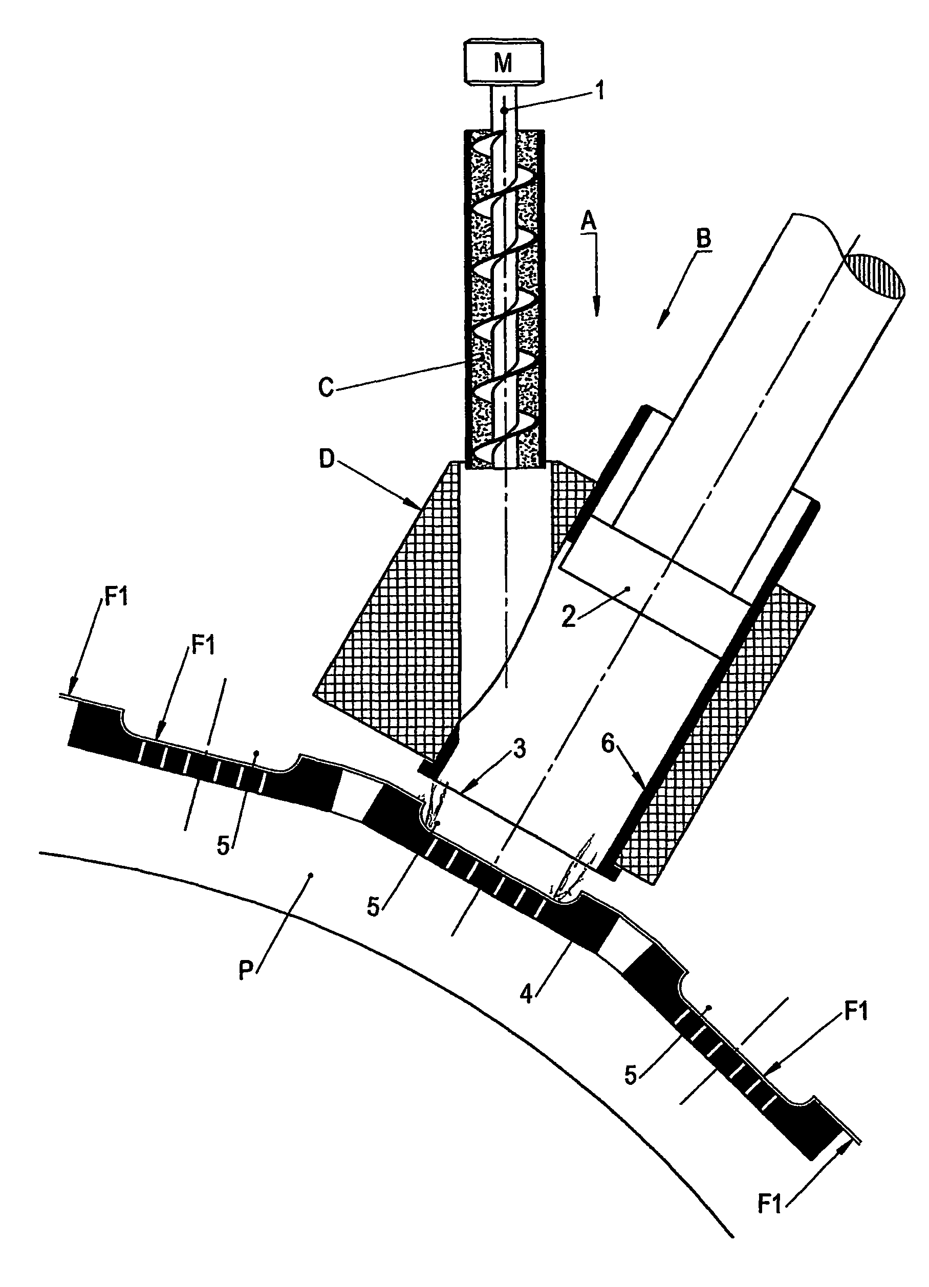 Combined device to feed and compact preset doses of ground coffee or other similar substances