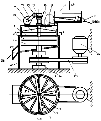 Disc-type wood chip chipper