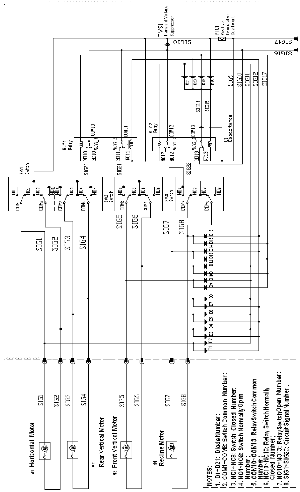 Electric regulating switch control module of motor vehicle seat