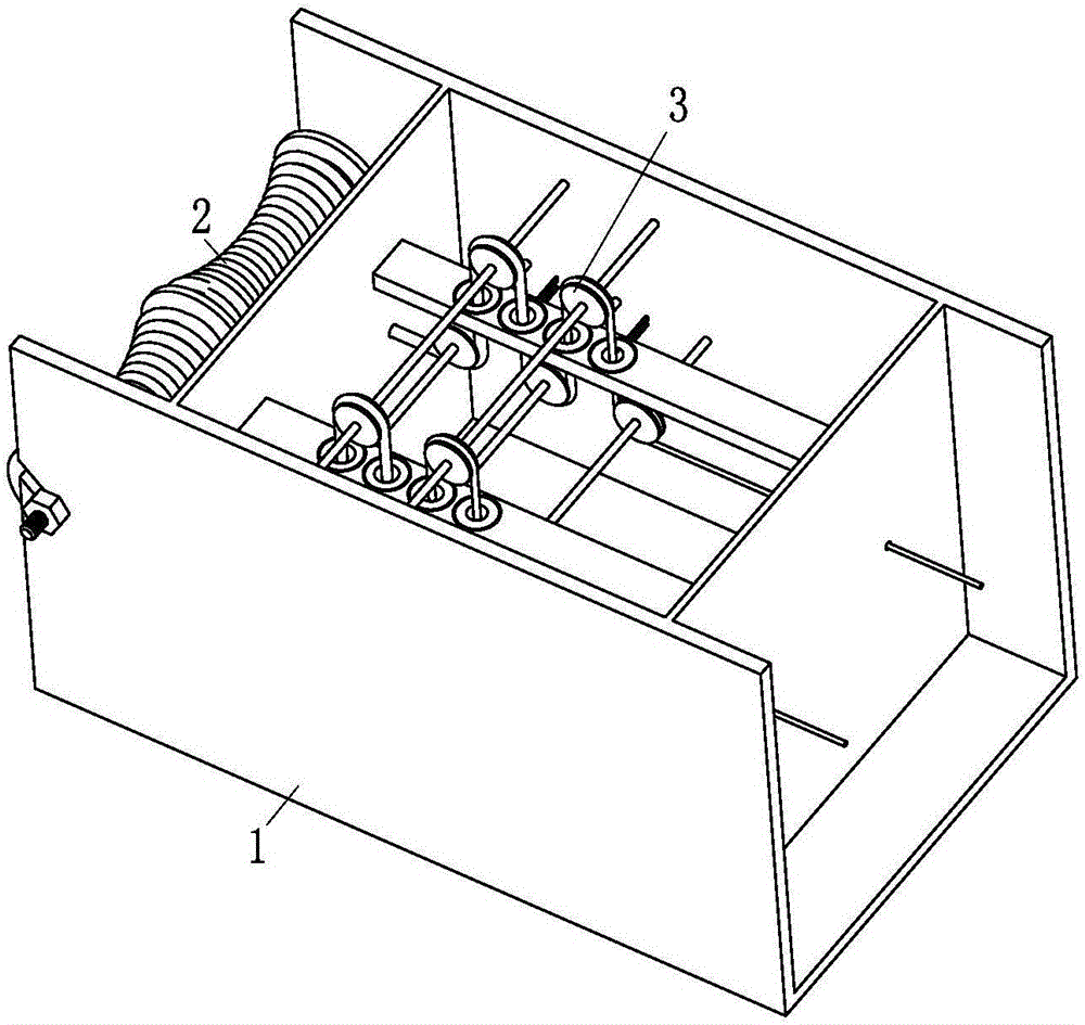 Copper wire double-row drawing device for cable