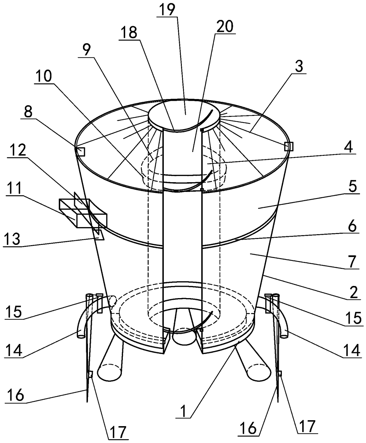 Rainwater collecting and automatic irrigating device