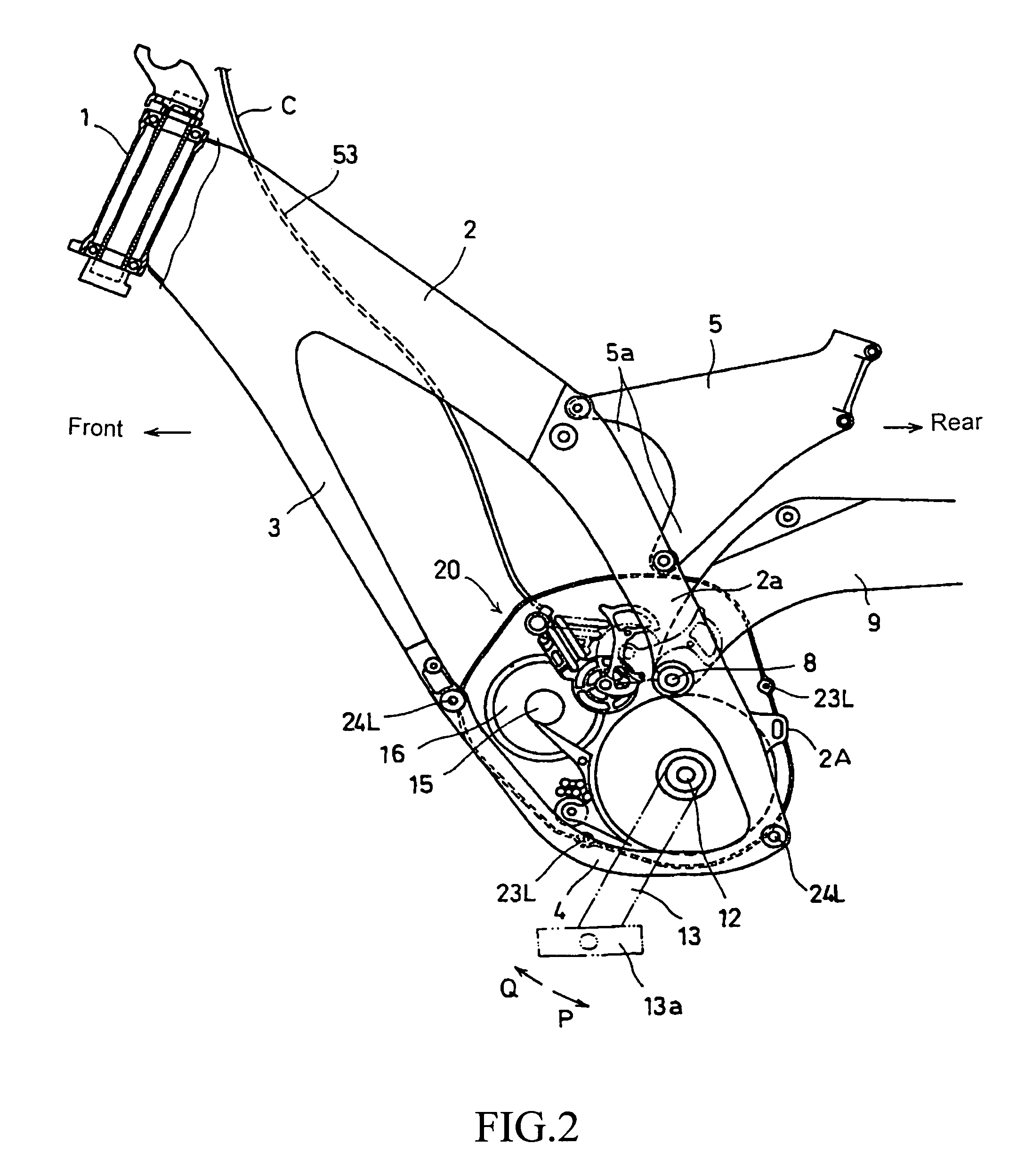 Structure of transmission for bicycle