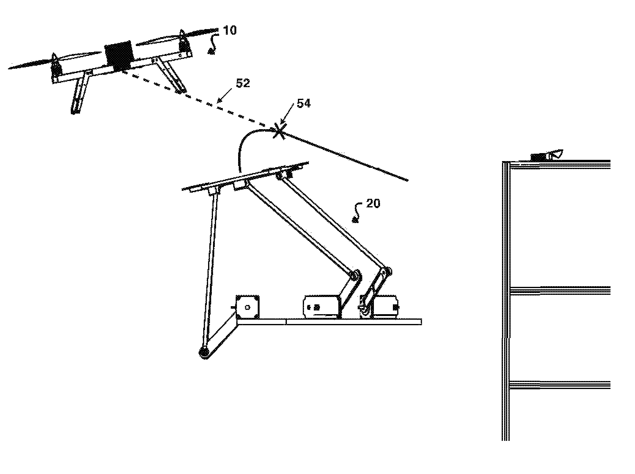 System for automatic takeoff and landing by interception of small UAVs