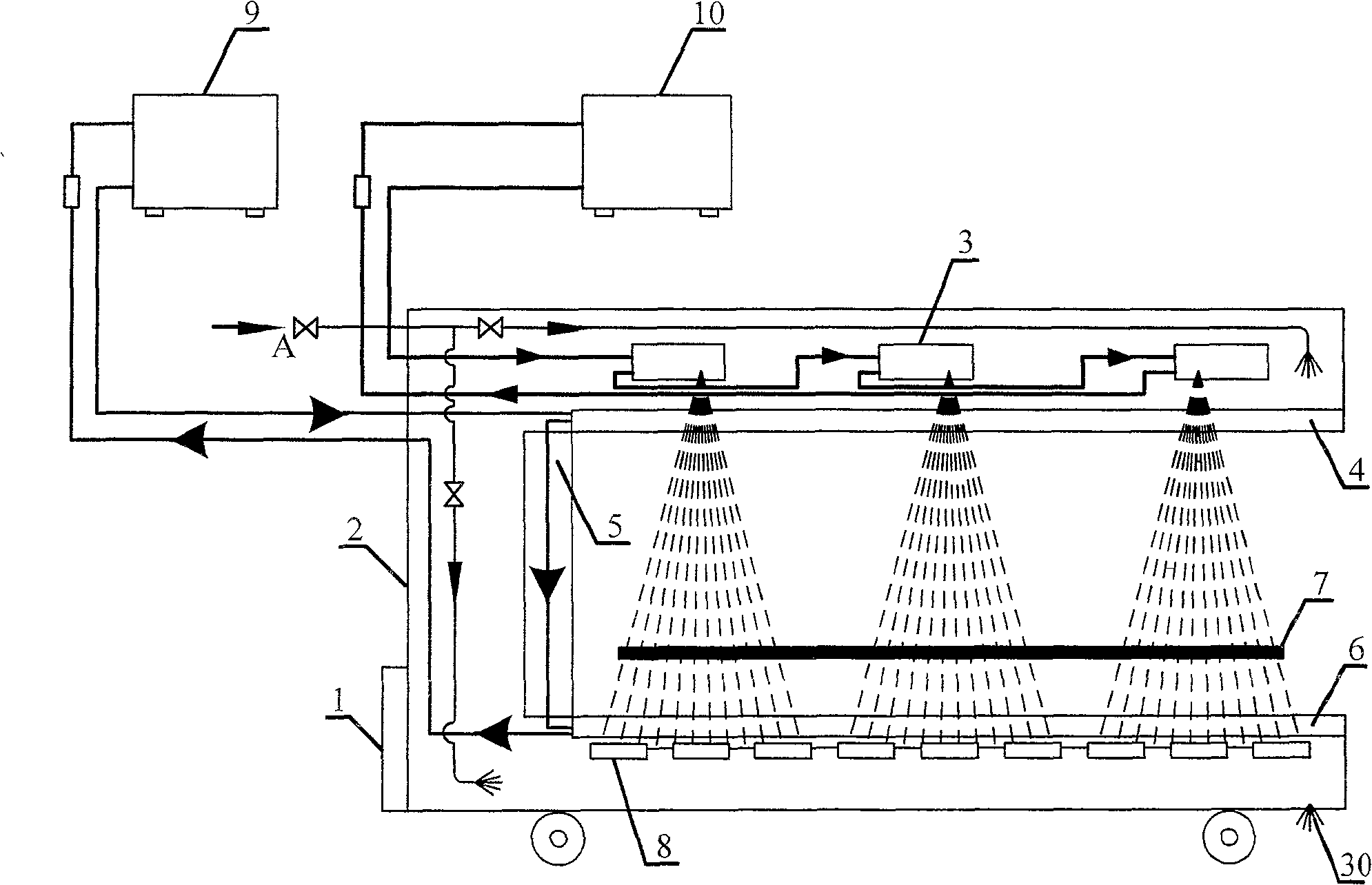 Cooling system of apparatus for measuring thickness / convexity