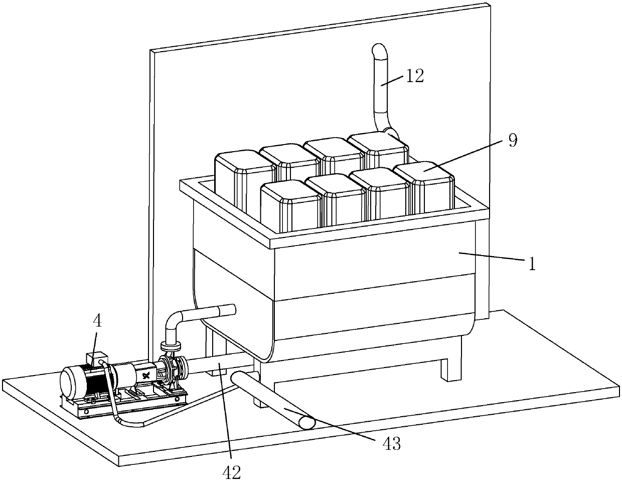 Device for cleaning dialysate liquid storage barrels