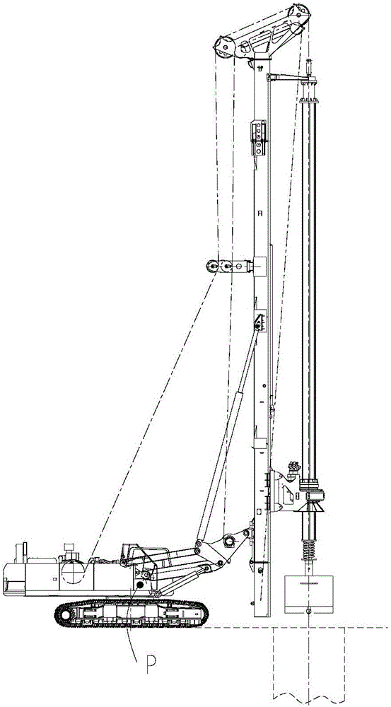 Rotary drilling rig and vehicle center of gravity control method and system thereof