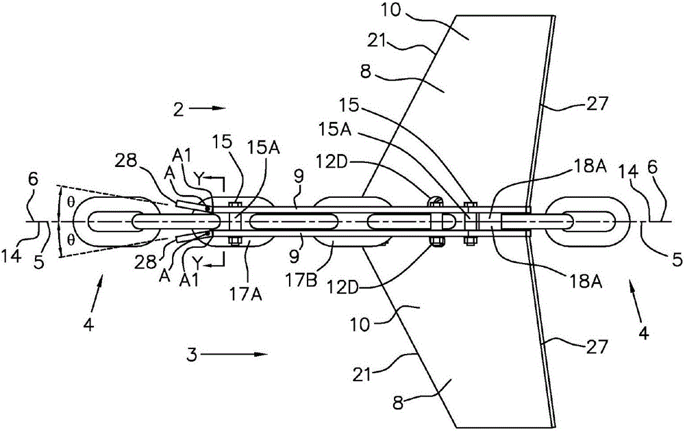 Fluked burying devices