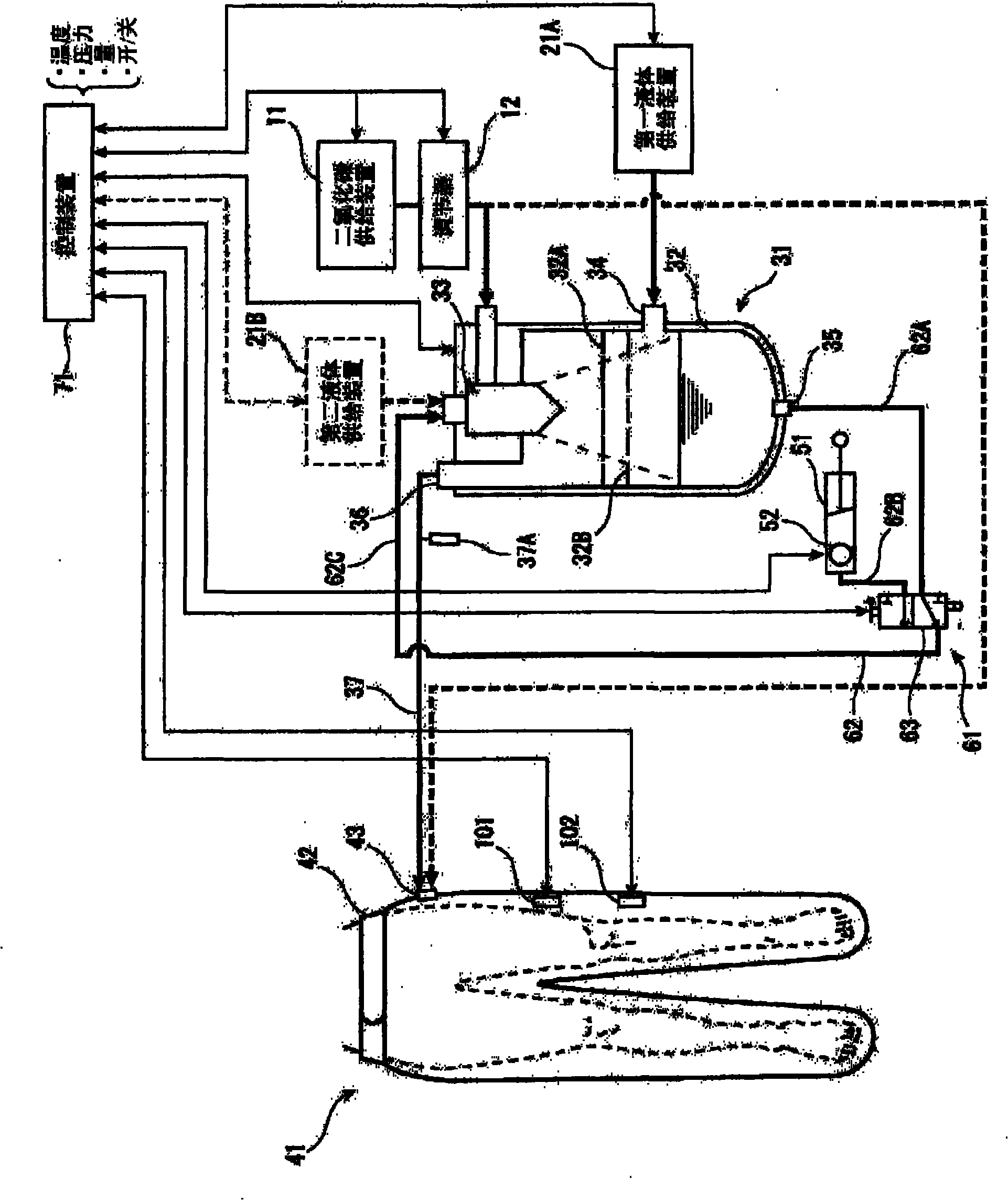 Pressurized carbon dioxide-containing mist bathing system