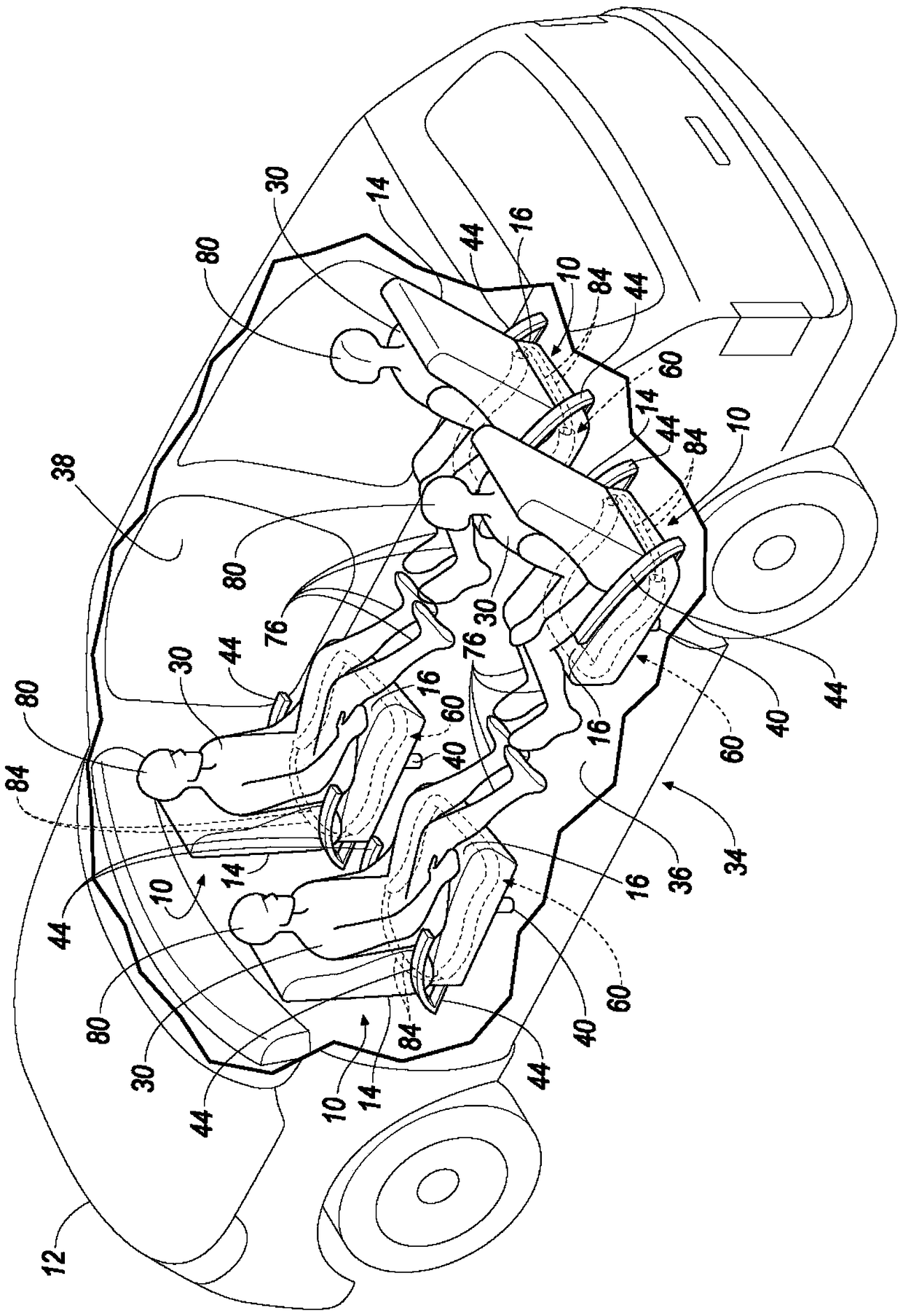 Vehicle seat assembly including airbag